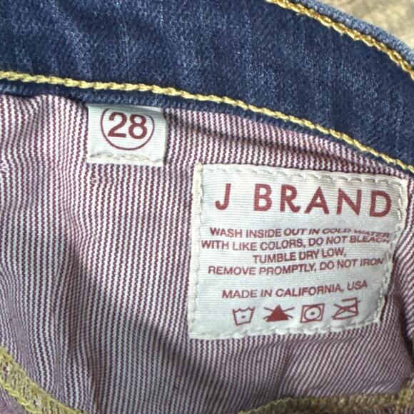J Brand 8501 Dark Blue Denim Straight Leg Jeans Size 28 - Picture 9 of 10